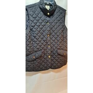Women's Quilted, Water-resistant Black Vest from St. John's Bay, L